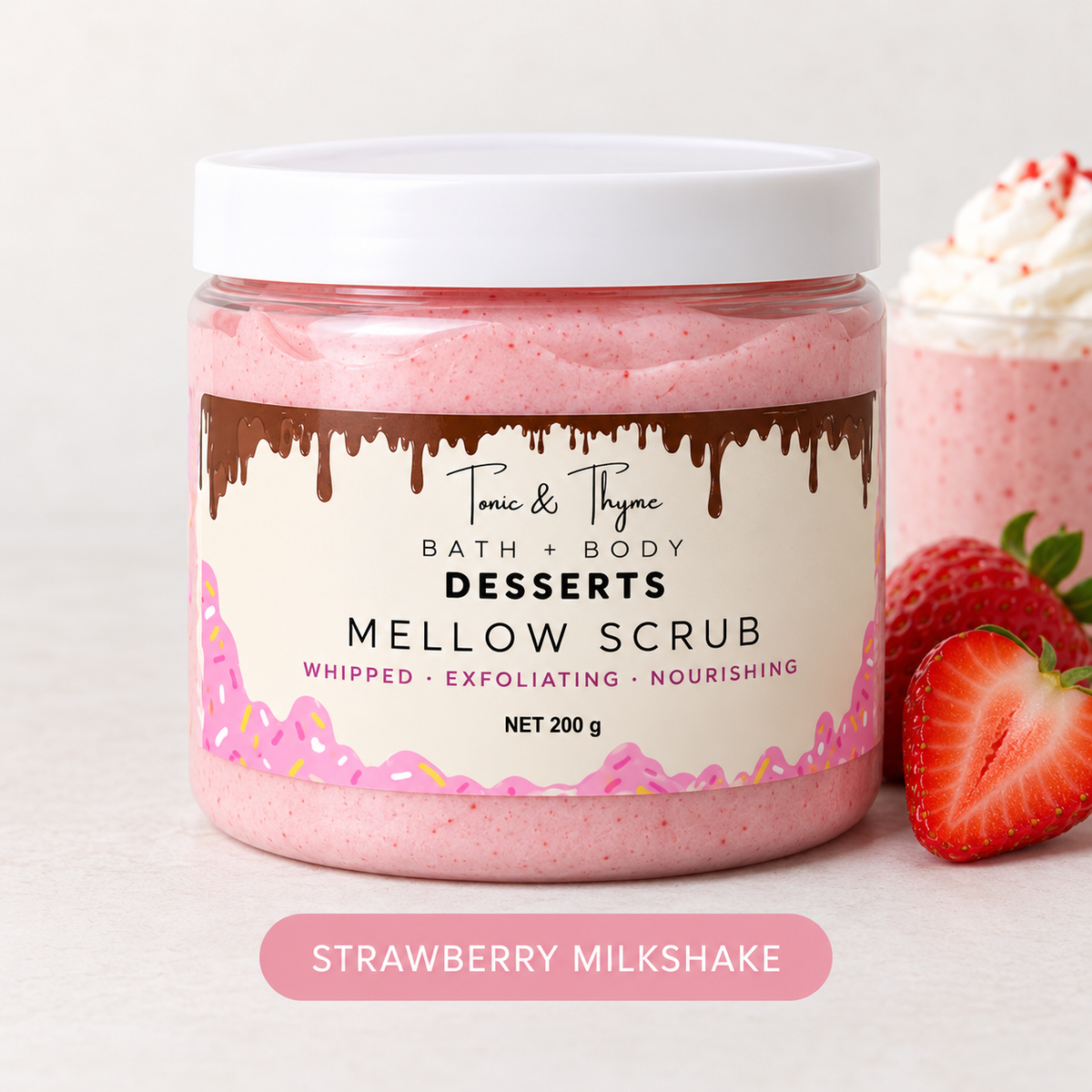 Mellow Scrub – Strawberry Milkshake