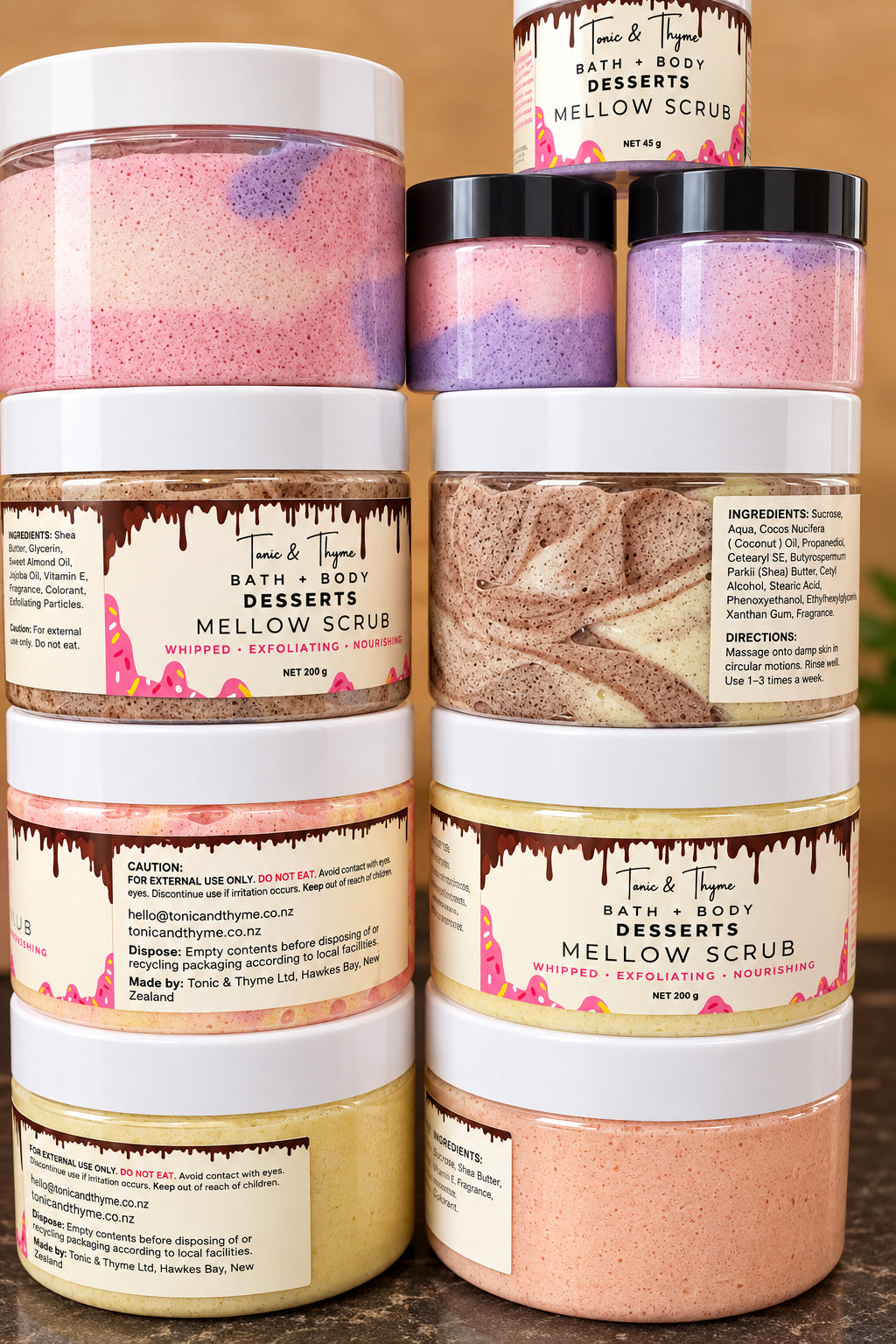 Tonic & Thyme V2 Trial Batch Mellow Scrub Unicorn Candy 45 g minis