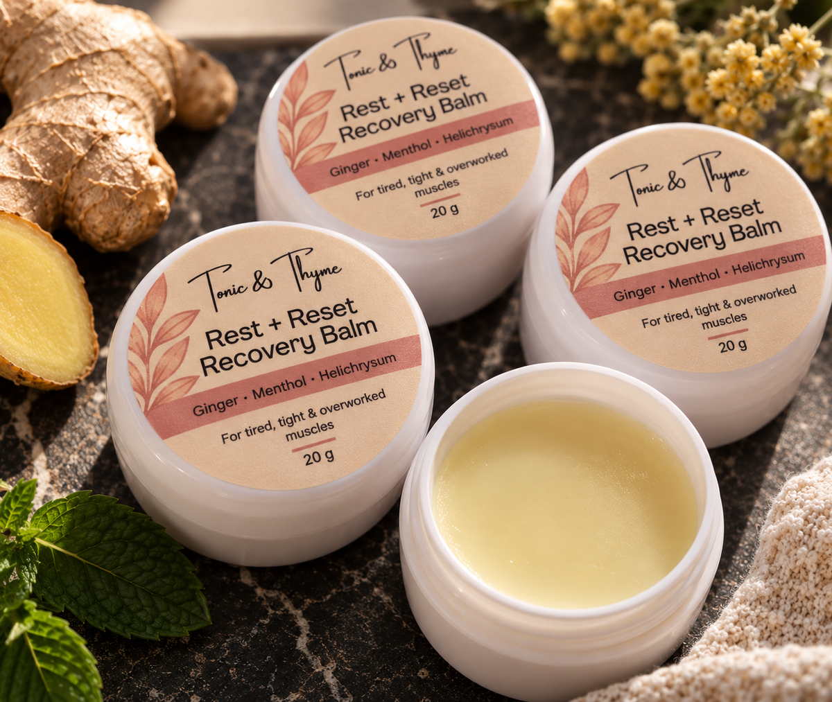 Aroma Rituals Rest + Reset Recovery Balm | 60 g – 20 g Travel Size